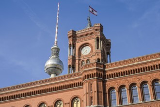 Rotes Rathaus, TV Tower, Rathausstraße, Mitte, Berlin, Germany