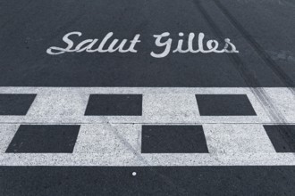 Track markings, finish line, F1 Grand Prix Racetrack, Montreal, Province of Quebec, Canada