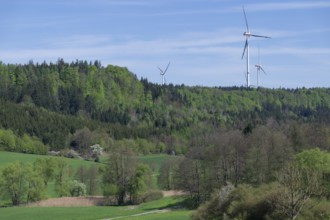 Wind turbine in the Swabian-Franconian Forest nature park Park, wind energy, wind power, wind