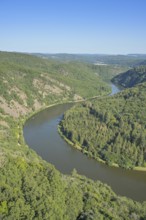 River Saar at the Saar Loop near Mettlach, Saarland, Germany