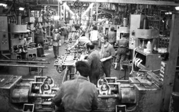 Production of engines, axles and other car manufacturing parts at the Opel plant in Bochum,