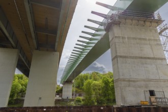 Work to replace the Mulde bridge on the A14 motorway between the Grimma and Mutzschen junctions has