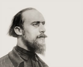 Erik Satie, 1866 – 1925, a French composer and pianist, 1898, digitally edited