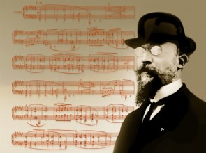 Erik Satie, 1866 – 1925, a French composer and pianist, notesheet for Deuxième Sarabande, digitally