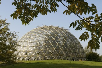 Dome-shaped greenhouse, Botanical Garden, Düsseldorf, North Rhine-Westphalia, Germany
