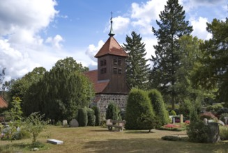 Cemetery and historic village church in Gatow, Spandau district, Berlin, Germany