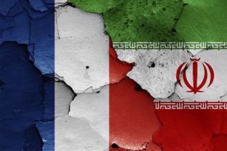 Flags of France and Iran