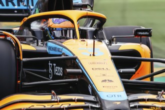 MELBOURNE, AUSTRALIA, APRIL 9: Daniel Ricciardo of Australia drives the number 3 McLaren MCL36