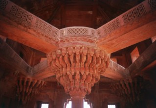 The Diwan-i-Khas, or Hall of Private Audience, is a plain square building with four chhatris on the