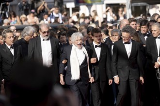 Cannes, France - 22.5.2024: Gustave de Kervern, Louis-Do de Lencquesaing, Pierre Richard, Timi-Joy