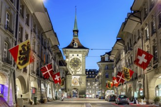 Bern Old Town with Zytglogge at night City in Bern, Switzerland