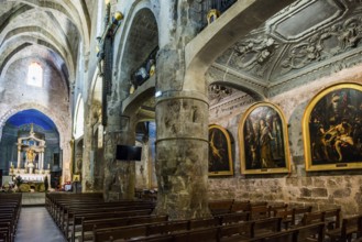 Interior view, Cathedral Notre-Dame-du-Puy, painting by Peter Paul Rubens, Grasse, Alpes Maritimes,