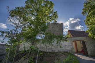 Burgnauer with watchtower of Lengenfeld Castle, dating from the 12th century, Burglengenfeld, Upper