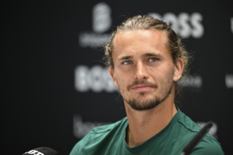 Press conference, PK, portrait, Alexander Zverev GER, Tennis, ATP 250, BOSS Open 2025, Stuttgart,