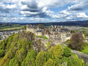 Stirling Castle from a drone, Stirling, Scotland, England, United Kingdom