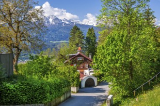 Old villa on the Hungerburg, Innsbruck, Inntal, Tyrolean Alps, Tyrol, Austria