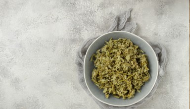 Jonjoli, Colchian klekachka, Georgian appetizer, pickled jonjoli, no people