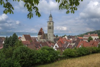 View of the church of St Nicholas, Überlingen, Baden-Württemberg, Germany