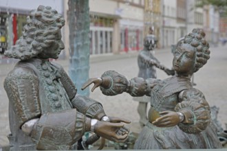 Stadtbrunnen von Bonifatius Stirnberg 2000 ##, sculptures, sculpture, sculptures, plastic, artwork,