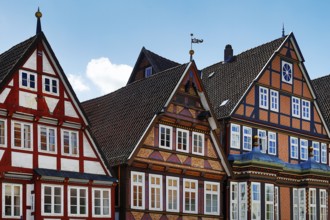 Half-timbered houses in the old town centre, Celle, Lower Saxony, Germany