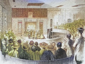 Chinese Theatre, San Francisco, California, 1870s, America, digital reproduction from American