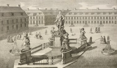 Statue of Frederick William, King of Prussia, on the market of Cöslin, Köslin, Germany, around