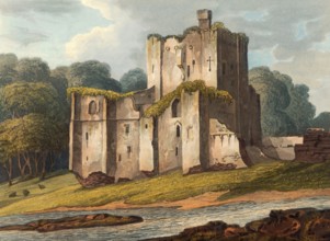 Brougham Castle, a medieval castle about 2 miles south-east of Penrith, Cumbria, England, c. 1850,