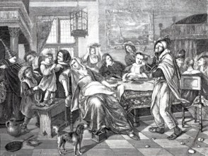The Bean Festival, Catholic festival on Epiphany. A bean is hidden in a cake, whoever finds it