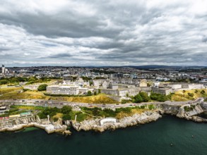DefaultPlymouth from drone, Mount Batten Tower, Devon, England, United Kingdom