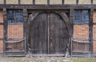 Barn door in an Ammerland farmhouse, Bad Zwischenahn Open-Air Museum, Ammerland, Lower Saxony,