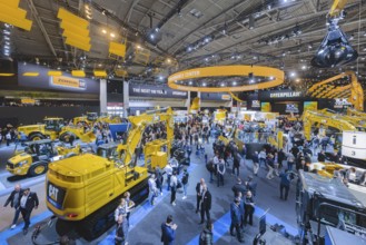 Construction machinery from the US company Caterpilar. BAUMA Munich, 34th World's Leading Trade
