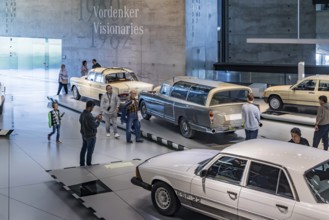 The Mercedes-Benz Museum in Stuttgart presents a journey through time through the automotive