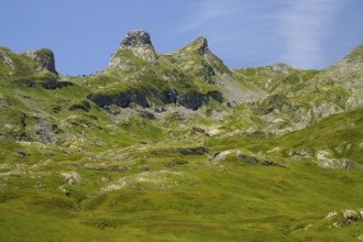 Mountain landscape of the Pyrenees near Laruns, Pyrénées-Atlantiques, France