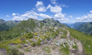 View from the Hornfeldspitz, Schladminger Tauern, Sölktäler nature park Park, St. Nikolei, Styria,