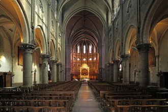Interior of the Saint-Martin church in Pau, Pyrenees, France