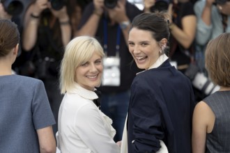 Cannes, France - 15.5.2024: Mélanie Laurent and Joséphine Japy during the photocall for QUI BRILLE