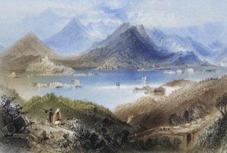 Glengariff, County Cork, Ireland, from the Landscape and Antiquities of Ireland, 1841, digital