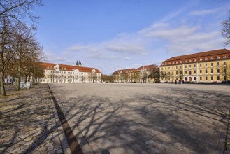 State parliament, hotel, Motel One, Ministry of Justice, row of houses, historic building, baroque