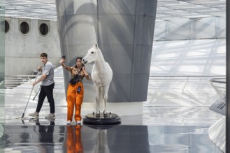 The Mercedes-Benz Museum in Stuttgart presents a journey through the automotive history of the