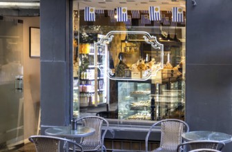 Uruguay, Montevideo cafe and restaurants in historic city center