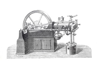 Horizontal engine, gas engine, by Nicolaus August Otto (10 June 1832 to 26 January 1891) was a