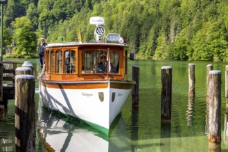 Excursion boat at Königssee, Berchtesgaden National Park, Schönau am Königssee, Berchtesgadener