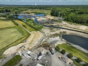 Dortmund, Castrop-Rauxel, North Rhine-Westphalia, Germany - River renaturalisation, renaturation of