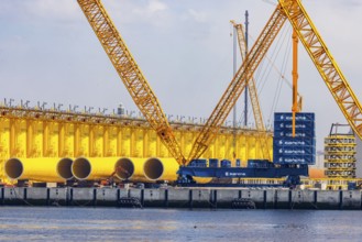 SIF Offshore Foundations, production of monopiles for offshore wind turbines. Foundations for wind