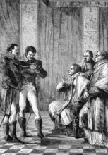 The arrest of Pope Pius VII after the occupation and annexation of the Papal States by France in