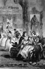 The first interview (or meeting) of Prince Charles (later King Charles I) and Princess Henriette,