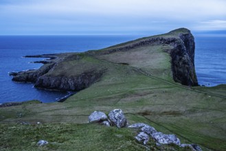 Cliffs over Neist Point Lighthouse, Isle of Skye, Scotland, UK