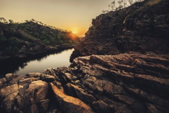 Sunrise Edith Falls in northern Australia, Australia