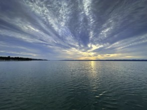 Evening atmosphere, Lake Starnberg, Bavaria, Germany