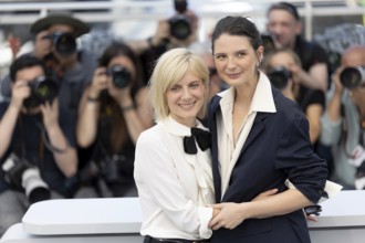 Cannes, France - 15.5.2024: Mélanie Laurent and Joséphine Japy during the photocall for QUI BRILLE